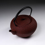 Chushin Kobo Yamagata Cast Iron Teapot - Hiratsubo 1.4 L - Red / 山形鋳物 急須