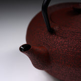 Chushin Kobo Yamagata Cast Iron Teapot - Hiratsubo 1.4 L - Red / 山形鋳物 急須