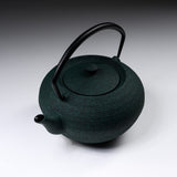 Chushin Kobo Yamagata Cast Iron Teapot - Hiratsubo 1.4 L - Green / 山形鋳物 急須
