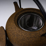 Chushin Kobo Yamagata Cast Iron Teapot - Hiratsubo 1.4 L - Yellow / 山形鋳物 急須