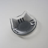 Coconeco Cat Glass Small Plate - Grey Cat / ココネコ 豆皿