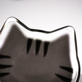 Coconeco Cat Glass Small Plate - Grey Cat / ココネコ 豆皿