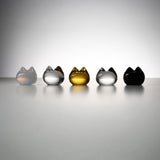 Coconeco Cat Glass Ornament - 5 Colour Options / にゃんこの置物