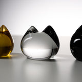 Coconeco Cat Glass Ornament - 5 Colour Options / にゃんこの置物