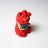 Handheld Lucky Ornament - Red Beckoning Cat - Aka / 手乗り招き猫