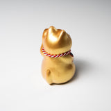 Handheld Lucky Ornament - Gold Beckoning Cat - Kin / 手乗り招き猫