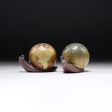 KASHIWA Seto Ware- Ornaments - Pair Snails / 瀬戸焼 かしわ窯