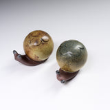 KASHIWA Seto Ware- Ornaments - Pair Snails / 瀬戸焼 かしわ窯