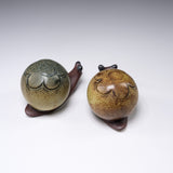 KASHIWA Seto Ware- Ornaments - Pair Snails / 瀬戸焼 かしわ窯