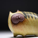 KASHIWA Seto Ware - Ornament - Blue Cat / 瀬戸焼 かしわ窯
