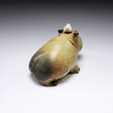 KASHIWA Seto Ware - Ornament - Hippopotamus with a bird / 瀬戸焼 かしわ窯