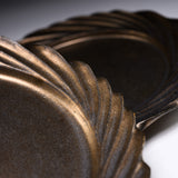 Fukutomi Takahiro Rim Plate - Golden Wave /「金波」リム皿