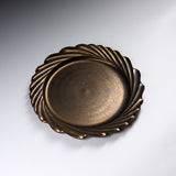 Fukutomi Takahiro Rim Plate - Golden Wave /「金波」リム皿
