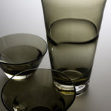 Sugahara Handmade Glassworks - DUO Series Sake Set - Carbon Black / 菅原工芸硝子 Sghr