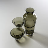 Sugahara Handmade Glassworks - DUO Series Sake Set - Carbon Black / 菅原工芸硝子 Sghr