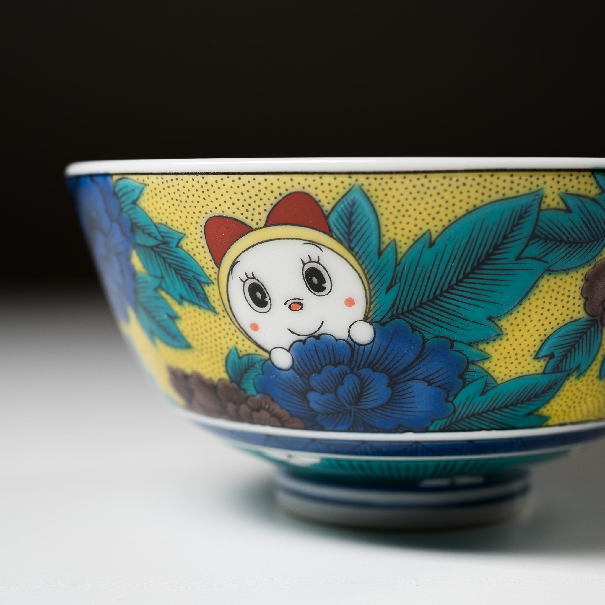 Kutani ware x Doraemon Rice Bowl - Yoshidaya Style / 九谷焼 ドラえもん 茶碗