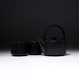En - 縁 - Dobbin Teapot 400 ml Gift Set - Teapot x1, Teacup x 2 - Black