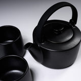 En - 縁 - Dobbin Teapot 400 ml Gift Set - Teapot x1, Teacup x 2 - Black