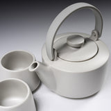 En - 縁 - Dobbin Teapot 600 ml Gift Set - Teapot x1, Teacup x 2 - White