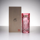 KAGAMI Crystal Edo-Kiriko Vase - Autumn Leaves / 江戸切子 花瓶 紅葉