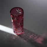 KAGAMI Crystal Edo-Kiriko Vase - Autumn Leaves / 江戸切子 花瓶 紅葉