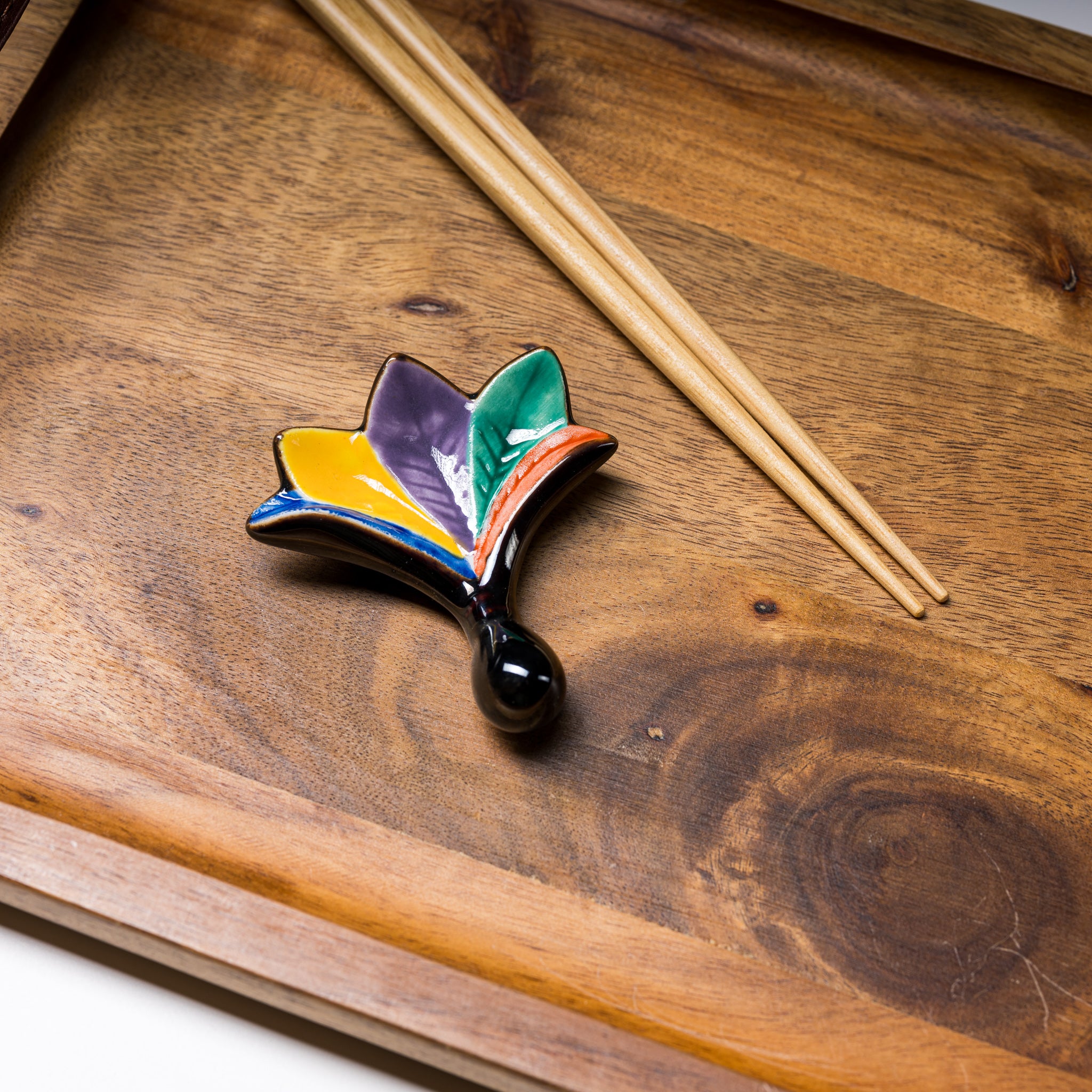 Arita Ware Japanese Culture Chopstick Rest - Five Colour Wing / 色羽 箸置