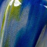 Fujihira Seibun Kiln Kyo Kiyomizu Ware Handmade Flower Vase - Blue / 藤平正文窯