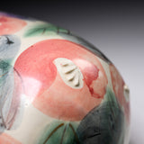 Fujihira Seibun Kiln Kyo-Kiyomizu Ware Flower Vase - Camellia / 藤平正文窯 花瓶