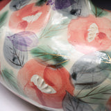 Fujihira Seibun Kiln Kyo-Kiyomizu Ware Flower Vase - Camellia / 藤平正文窯 花瓶