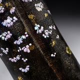 Fujihira Seibun Kiln Kyo-Kiyomizu Ware Flower Vase - Night Cherry Blossoms / 藤平正文窯 花瓶