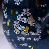 Fujihira Seibun Kiln Kyo-Kiyomizu Ware Flower Vase - Cherry Blossoms at first light / 藤平正文窯 花瓶