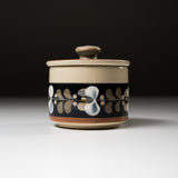 Fukube Pottery Condiment Container - Black Camellia / ふくべ窯 小物入れ 椿