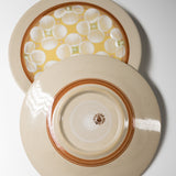 Fukube Pottery Zinnia Plate -  14 cm - Yellow / ふくべ窯