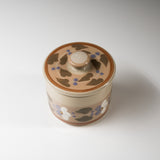 Fukube Pottery Condiment Container - Violet Flower / ふくべ窯 小物入れ すみれ