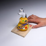 Seto ware Year of Horse Lucky Ornament - Good Fortune Hyotan Horse / 縁起玩具