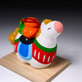 Seto ware Year of Horse Lucky Ornament - Horse with Carrot  / 縁起玩具