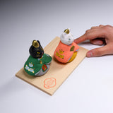 Seto ware Lucky Ornament - Couple Cat / 瀬戸陶芸社 縁起玩具