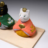 Seto ware Lucky Ornament - Couple Cat / 瀬戸陶芸社 縁起玩具