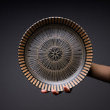 Mino ware Garden High Rim Plate 22.5 cm - 2 Colour Options / 美濃焼き 浅皿
