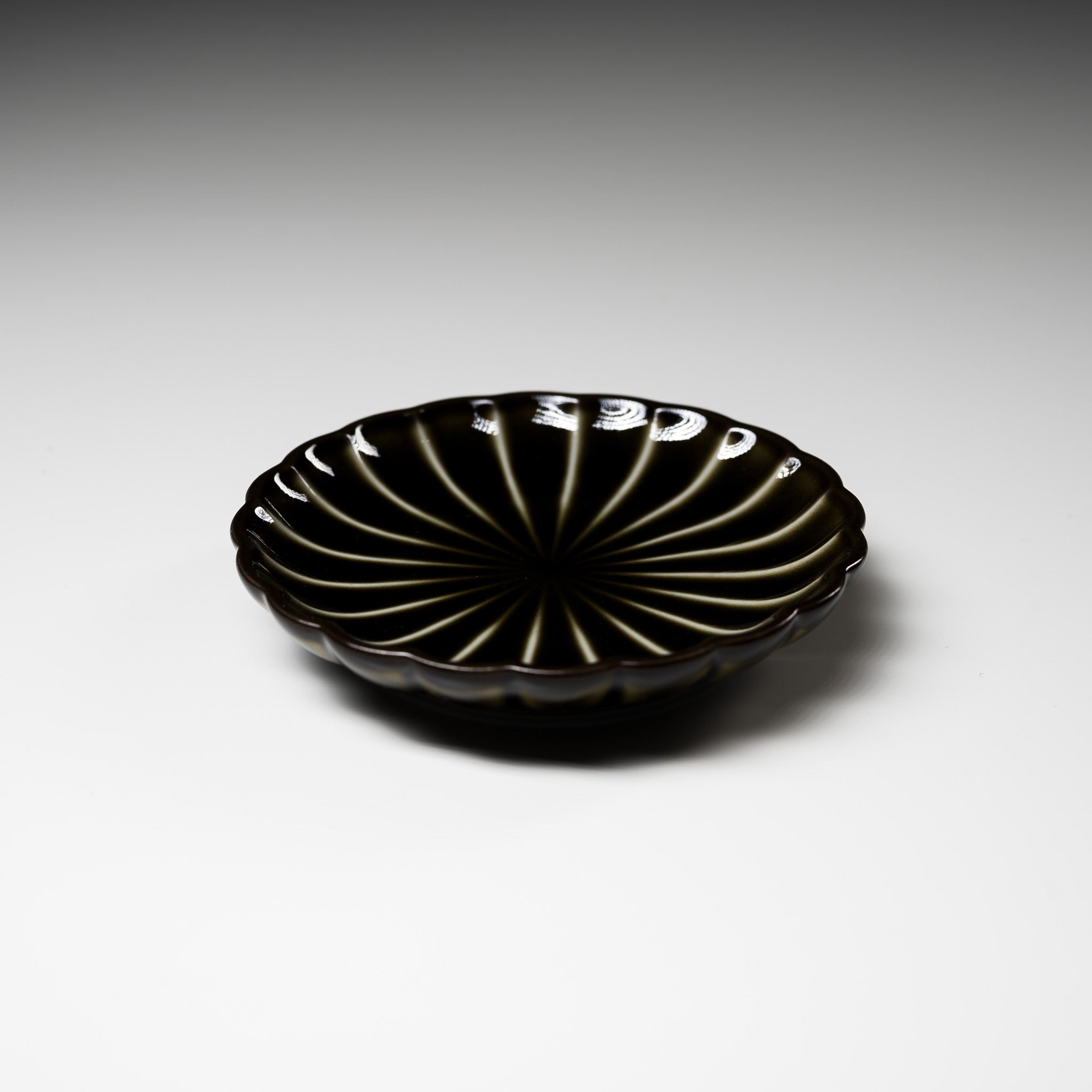 Kaneko Pottery Giyaman Series / 10 cm Plate - Olive Green