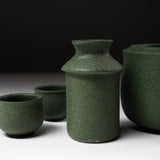 Mino ware Hot Sake Set - Matcha Green / 熱燗用 酒器セット