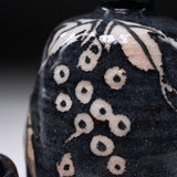 Gyokusan Klin Grapevine Nezumi-shino Sake Set with Wooden Box / 玉山窯 酒器セット