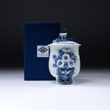 HIRADO KOHSYO DANEMON Kiln Mikawachi Ware Tea Cup with Lid / 平戸洸祥団右ヱ門窯 菊花飾湯呑み