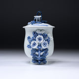 HIRADO KOHSYO DANEMON Kiln Mikawachi Ware Tea Cup with Lid / 平戸洸祥団右ヱ門窯 菊花飾湯呑み
