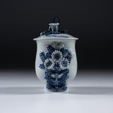 HIRADO KOHSYO DANEMON Kiln Mikawachi Ware Tea Cup with Lid / 平戸洸祥団右ヱ門窯 菊花飾湯呑み