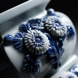 HIRADO KOHSYO DANEMON Kiln Mikawachi Ware Incense Burner / 平戸洸祥団右ヱ門窯 菊花飾香炉