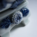 HIRADO KOHSYO DANEMON Kiln Mikawachi Ware Incense Burner / 平戸洸祥団右ヱ門窯 菊花飾香炉