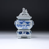 HIRADO KOHSYO DANEMON Kiln Mikawachi Ware Incense Burner / 平戸洸祥団右ヱ門窯 菊花飾香炉