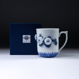HIRADO KOHSYO DANEMON Kiln Mikawachi Ware Mug Cup / 平戸洸祥団右ヱ門窯 菊花飾マグカップ