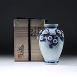 HIRADO KOHSYO DANEMON Kiln Mikawachi Ware Chrysanthemum Vase / 平戸洸祥団右ヱ門窯 菊花飾花瓶